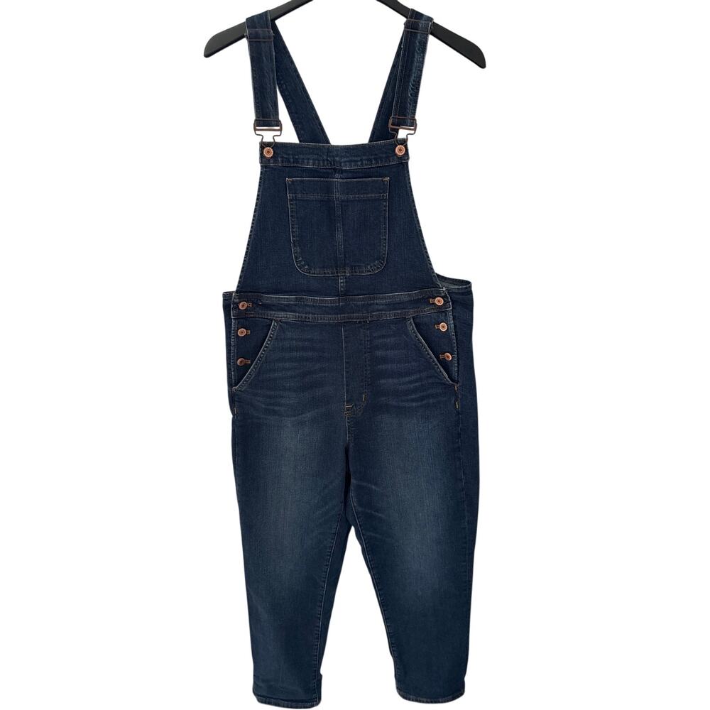 J Crew Denim Jean Overalls  Size Medium Stretch Bibs Casual L5444 NWT